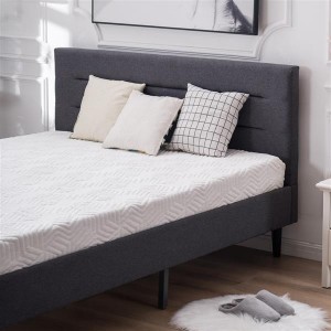 Right Angle Horizontal Line Decorative Soft Pack Bed Linen Dark Gray Queen