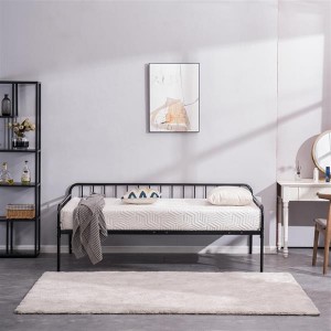 Simple Vertical Bar Decoration Daybed Black Twin