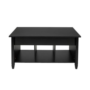 [US-W]Lift Top Coffee Table Modern Furniture Hidden Compartment And Lift Tabletop Black