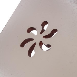 Retro Double Flowers Pattern Adjustable Bamboo Lap Desk Tray Dark Coffee